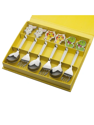 animal shape silver forks and spoons