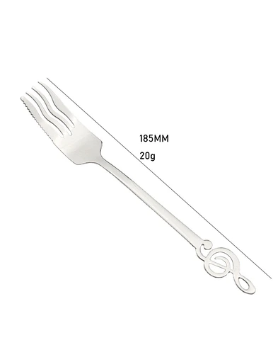 music note silver spoon and fork