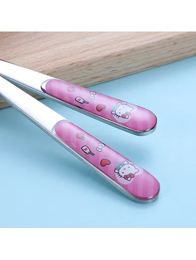 childrens silver cutlery silver spoon and fork set with expoy handle