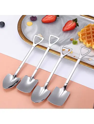 mini shovel spoon, small dessert spoon