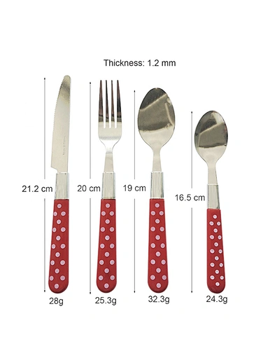 4 piece plastic handle cutlery set
