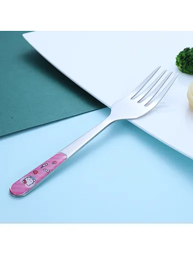 silver spoon and fork set, childrens silver cutlery set plastic handle