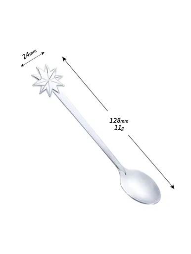 silver stainless steel spoon set