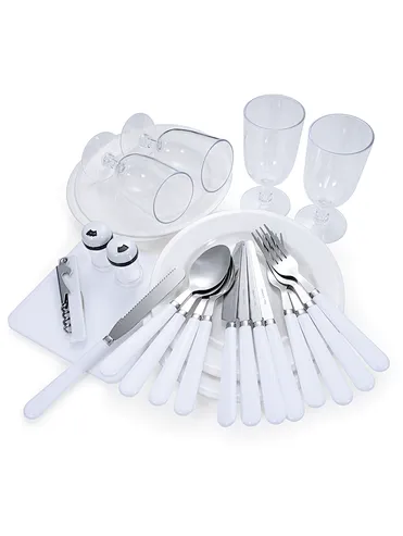 camping cutlery set for 4 persons