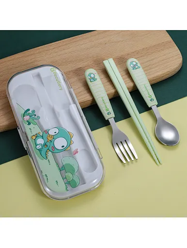 childs cutlery set fork spoon chopsticks