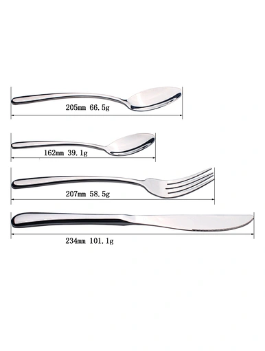 silver black stainless steel flatware