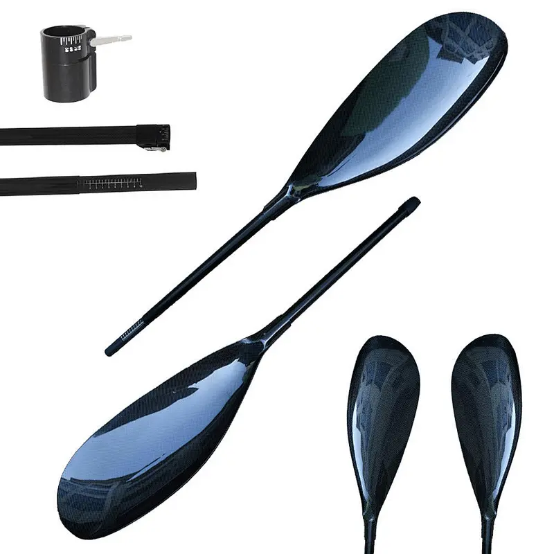 2 Pieces KXI Best Selling Durable Using Wholesale Full Carbon Fiber Kayak Paddle Supplier with Aluminium Adjuster