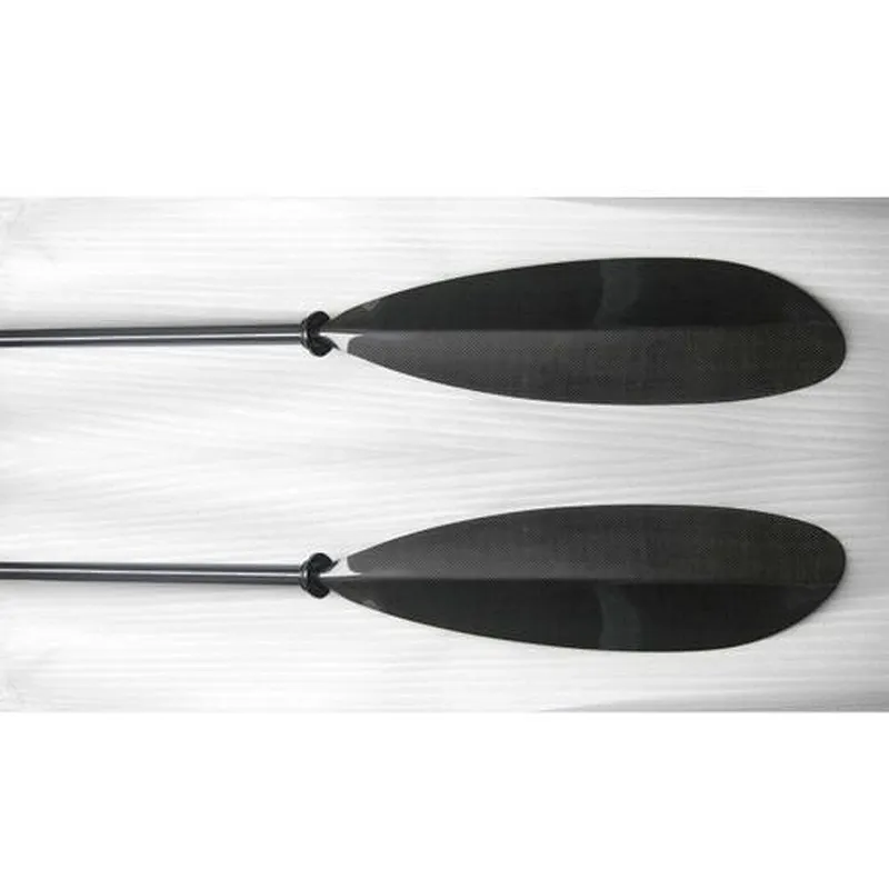 2 Pieces Adjustable Carbon Fiber Touring Sea Kayak Paddle with Aluminium Adjuster