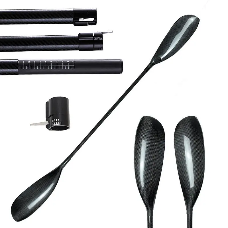 2 Pieces Split PieceK-SE Unique Design Hot Sale Carbon Fiber Kayka Paddle replacement compleet With Aluminium Adjuster