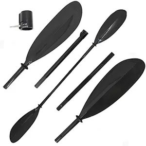 4 Pieces Adjusstable Carbon Fiber Sea Kayak Paddle with Aluminium Adjuster