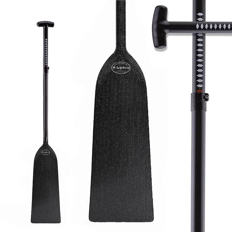 Wholesale IDBF Approved Glossy Adjustable Carbon Fiber Dragon Boat Paddle for Racing