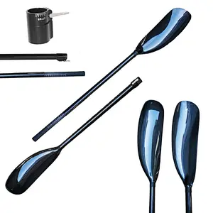 2 Pieces Split Piece KX Customized Wing Kayak Manufacturers Kayak Paddle Carbon Fiber with Aluminium Adjuster