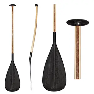 Bent Shaft Hybird Wooden Shaft Carbon Fiber Blade Outrigger Canoe Paddle