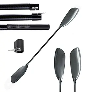 2 Pieces KIV-M Best Selling Wing Paddle Carbon Fiber Kayak Paddle Adjustable Manufacturers With Aluminium Adjuster