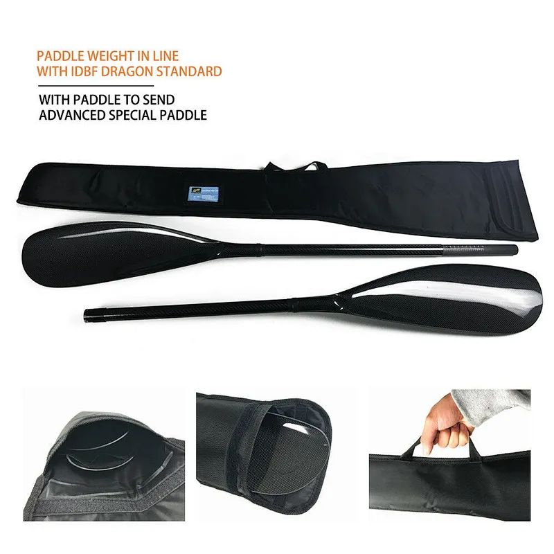 2 Pieces Aliminium Adjuster Adjustable 100% Carbon Fiber kayak paddle wholesale  Wing with Round Shaft