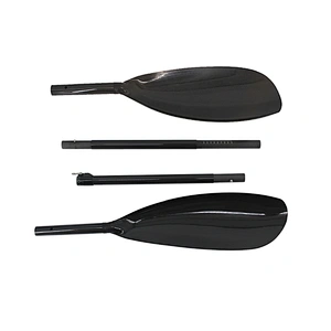 KJG 4 Pieces Adjustable Round Shaft Full Carbon Fiber Kayak Paddle with Aluminium Adjuster Kayak Paddle for Sale