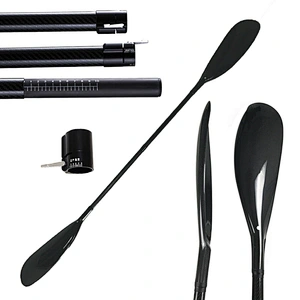 2 Pieces Aliminium Adjuster Adjustable 100% Carbon Fiber kayak paddle wholesale  Wing with Round Shaft