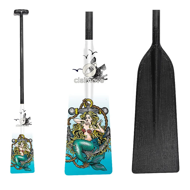 Fixed Diederral Design Customized Carbon Fiber Dragon Boat Paddle