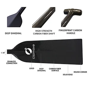 IDBF Approved Dihedral Fixed Carbon Fiber Dragon Boat Paddle