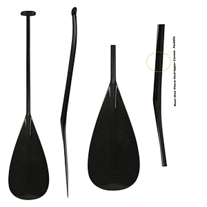 Affordable Bent Shaft Full Carbon Fiber Outrigger Canoe OC Paddle
