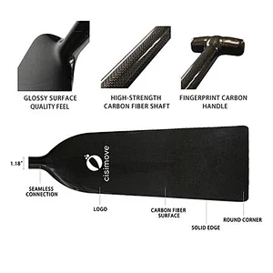 IDBF Approved Glossy Fixed Carbon Fiber Dragon Boat Paddle