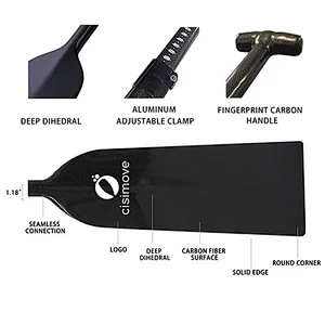 IDBF Approved Adjustable Dihedral Carbon Fiber Dragon Boat Paddle