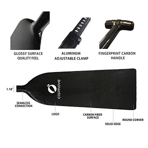 IDBF Approved Adjustable Glossy Design Customized Carbon Fiber Dragon Boat Paddle