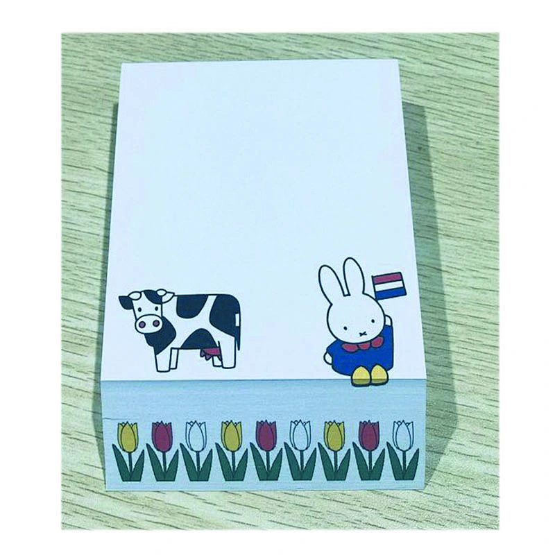 Printed Colorful Sticky Notes Paper Note Cube with Flower Design,Blank Note Cube Paper Block
