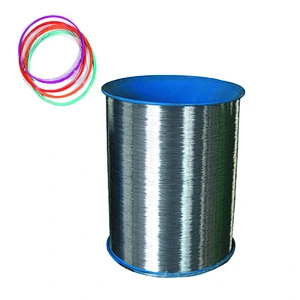 automatic twin ring wire making machine used binding raw material single steel filament color surface with nylon PET coated