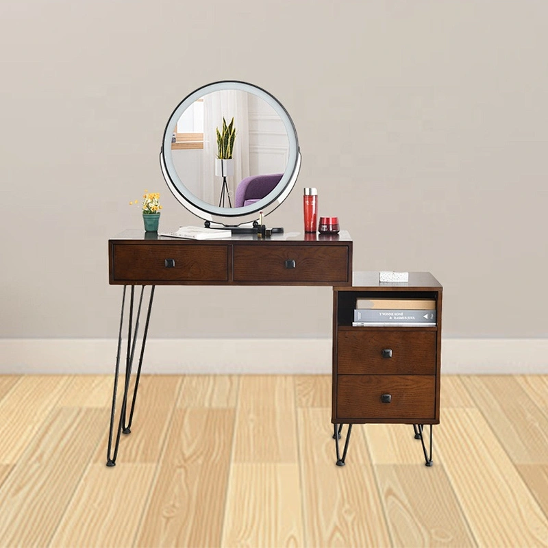 High quality room dressing table nordic makeup desk dressing table with lighted mirror