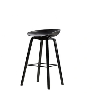 Low backrest dining modern footrest metal bar stool