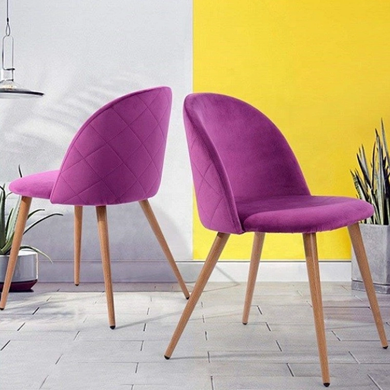 Dining Room Fashion Fabric Seat Transfer Printing Legs Chairs