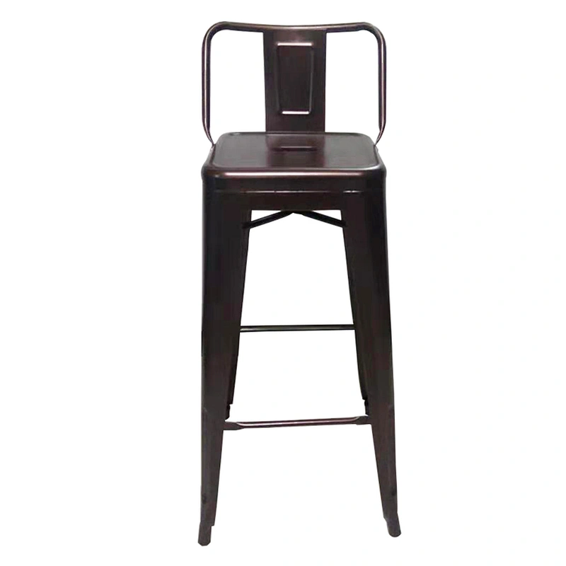 Red Coper Modern Industrial Vintage High Swing Metal Bar Chair