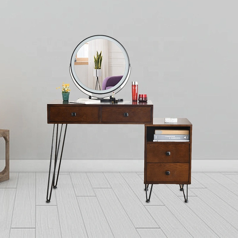 High quality room dressing table nordic makeup desk dressing table with lighted mirror