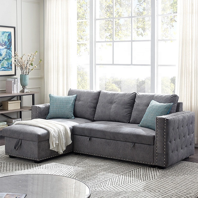 Chinese supplier sofa corner storage bed living room sofa bed