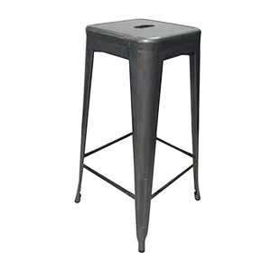 Iron Personality Gun Metal Color Wedding Bar Vintage Industrial Stack Metal Stool