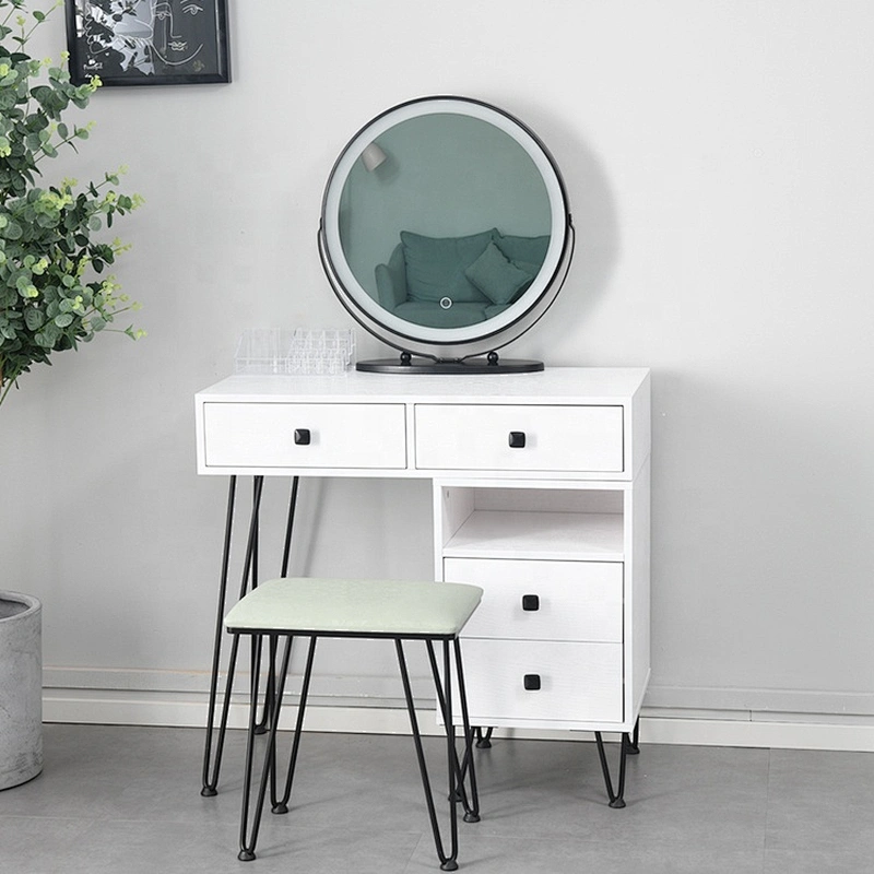 Nordic Style girls dressing table makeup dressing table with mirror and stool