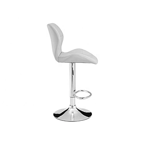 Modern luxury white pu leather barstool with metal base