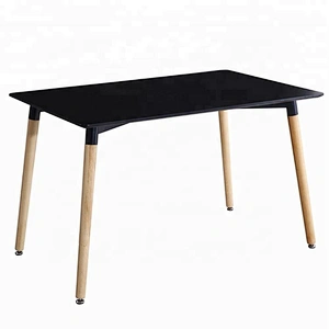 Customized MDF fashion cheap modern wooden design Square dining table