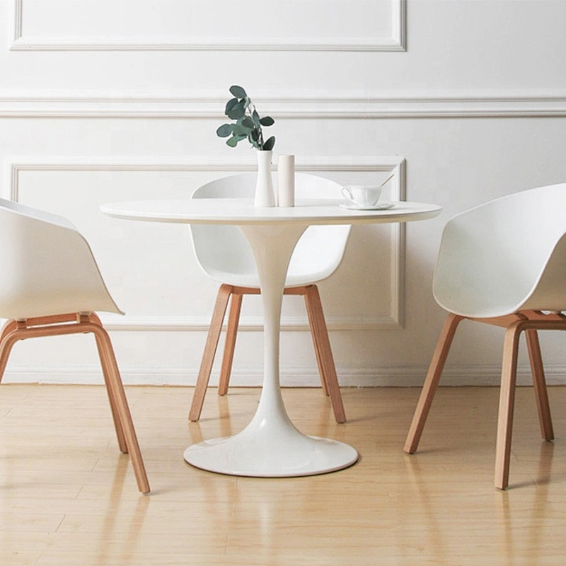 Hot sale small tulip round dining table round glass dining tables