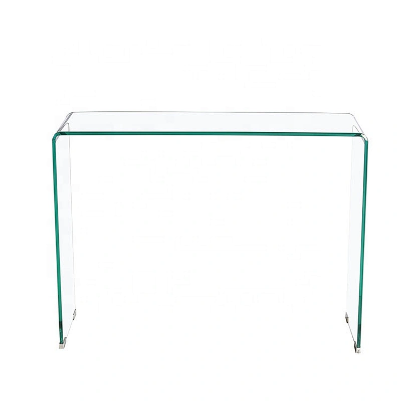 Fashionable tempered glass dining bent coffee table