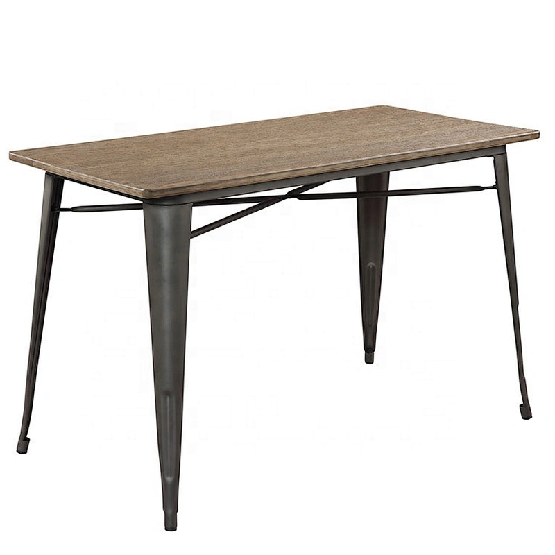 Modern Furniture China luxury New brown metal leg dining table set table and chairs dining table set