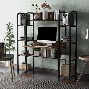 Cheap price computer desk computer desk table office computer desk with book shelve