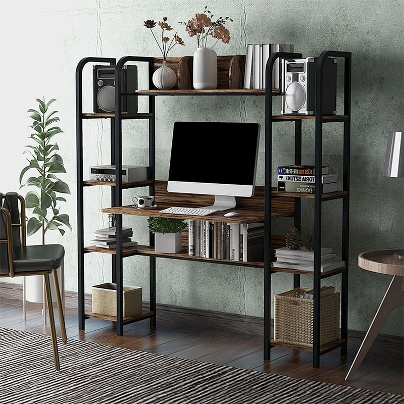 Cheap price computer desk computer desk table office computer desk with book shelve