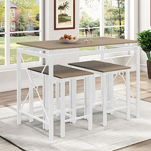Modern dining table with bench Compact dining set use for small kitchen room
