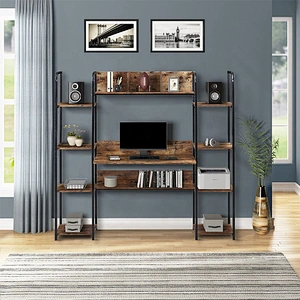 Cheap price computer desk computer desk table office computer desk with book shelve