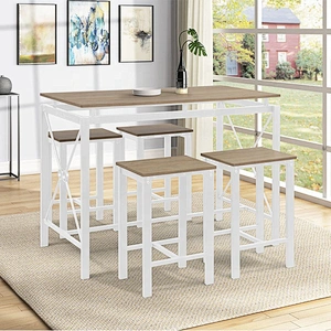 Modern dining table with bench Compact dining set use for small kitchen room