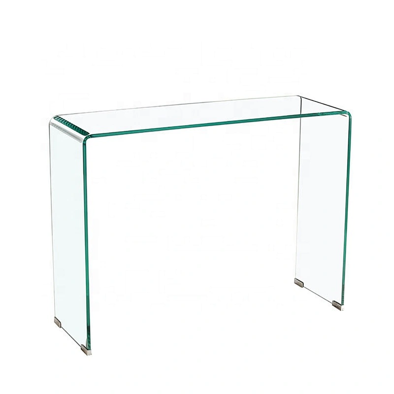 Fashionable tempered glass dining bent coffee table