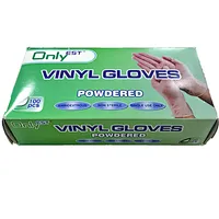 Vinyl Clear Color Powdered Gloves Disposable