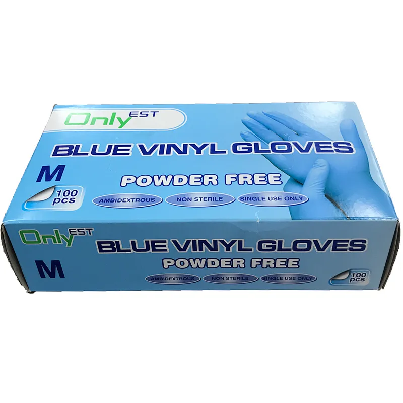 Powder Free Blue Vinyl Examination Gloves